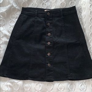 Mossimo black denim stretch skirt size 2